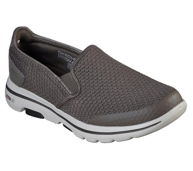 Zapatillas Para Caminar Skechers Hombre - GOwalk 5 Kaki IOLVH8163